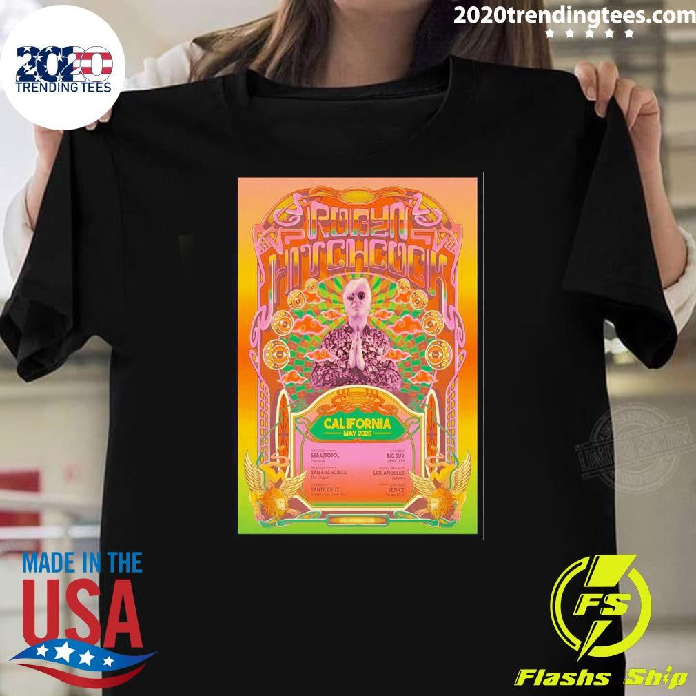 Robyn Hitchcock California May 2026 Shows Shirt