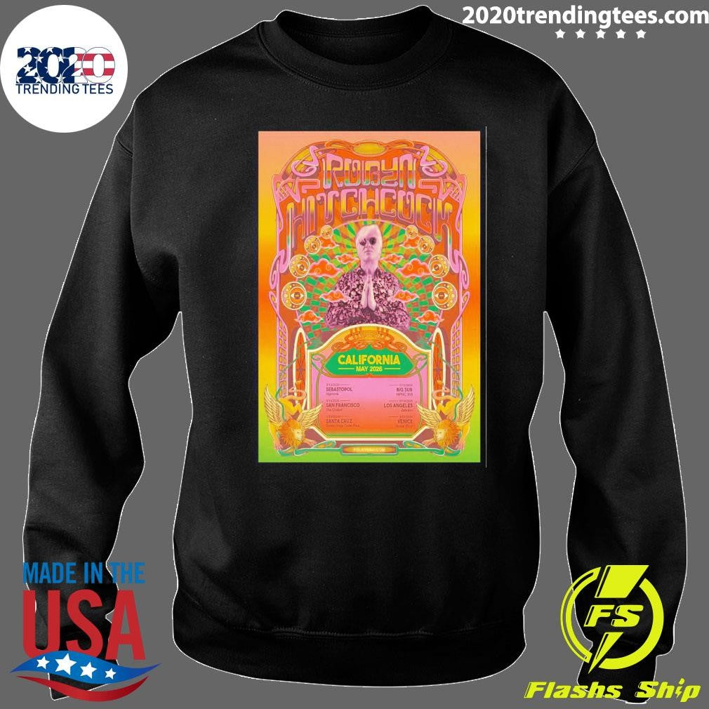 Robyn Hitchcock California May 2026 Shows Shirt