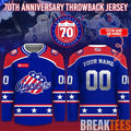 Rochester Americans 70th Anniversary Throwback Custom Hockey Jersey
