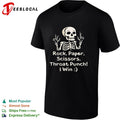 Rock Paper Scissors Throat Punch I Win Skeleton Shirt