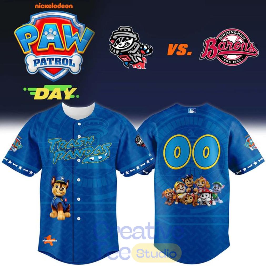 Rocket City Trash Panda 2026 Paw Patrol Adventure Day Baseball Jersey