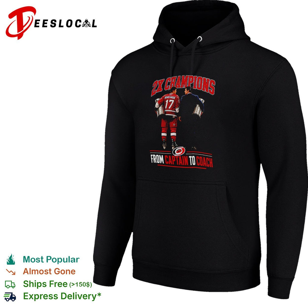 Rod Brind’Amour and coach Two time champions trophy walk shirt