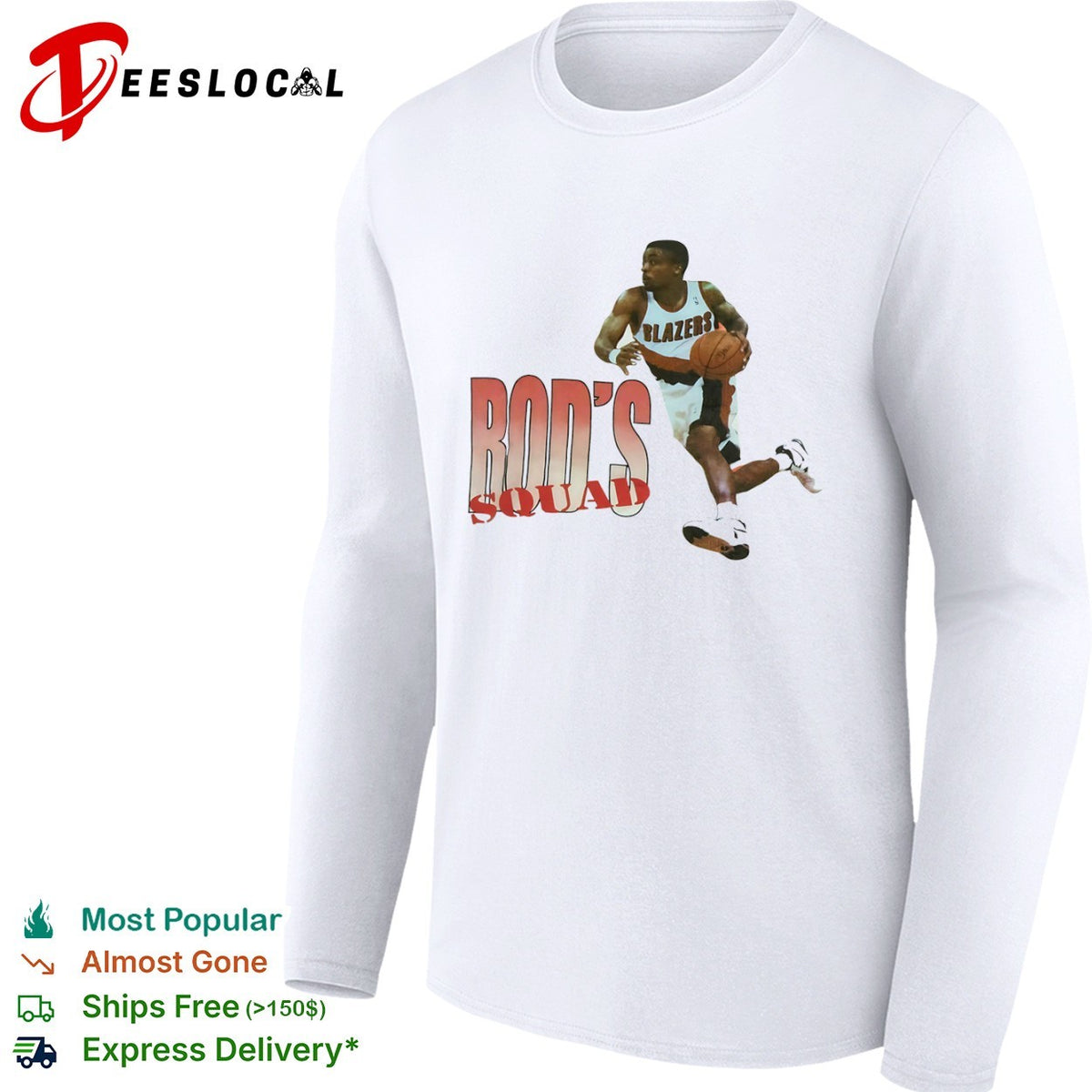 Rod Strickland Portland Trail Blazers squad basketball shirt