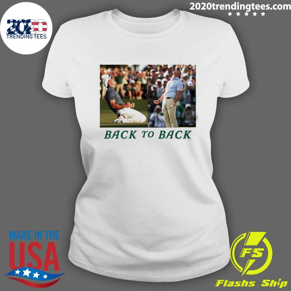 Rory Mcilroy Golf The Masters Back To Back Celebration Photo Shirt
