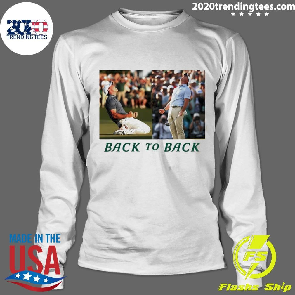 Rory Mcilroy Golf The Masters Back To Back Celebration Photo Shirt
