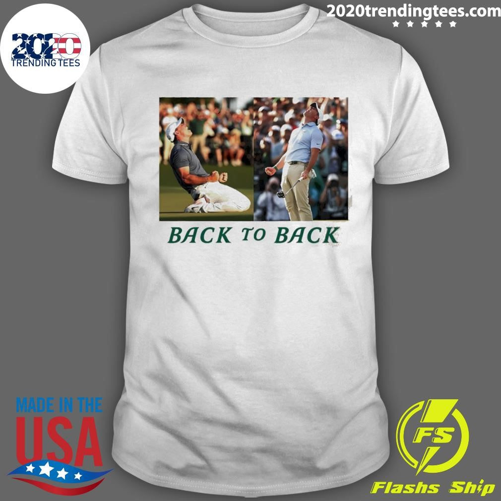 Rory Mcilroy Golf The Masters Back To Back Celebration Photo Shirt