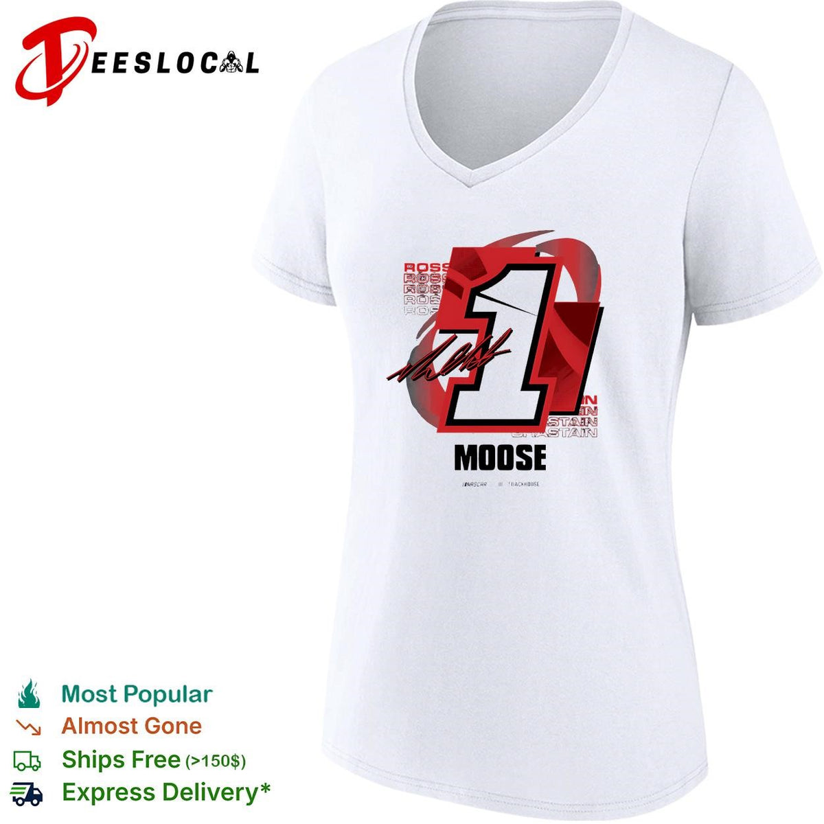 Ross Chastain 1 Moose Trackhouse NASCAR signature shirt