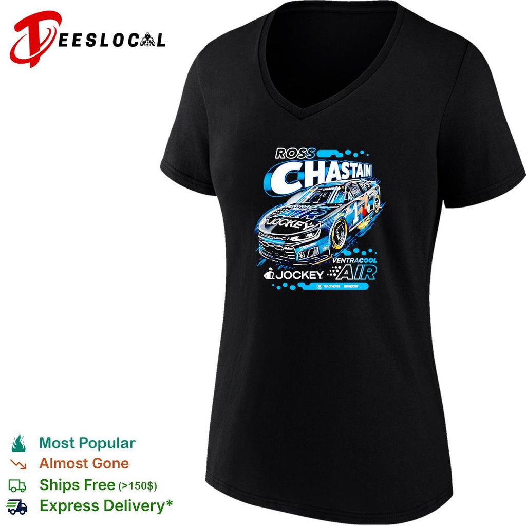 Ross Chastain 1 VentraCool Air Jockey Trackhouse NASCAR black shirt