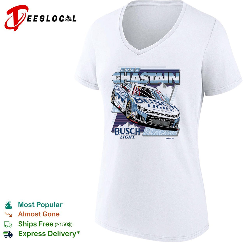 Ross Chastain Trackhouse Racing NASCAR Busch Light Chevrolet Camaro Race Car shirt