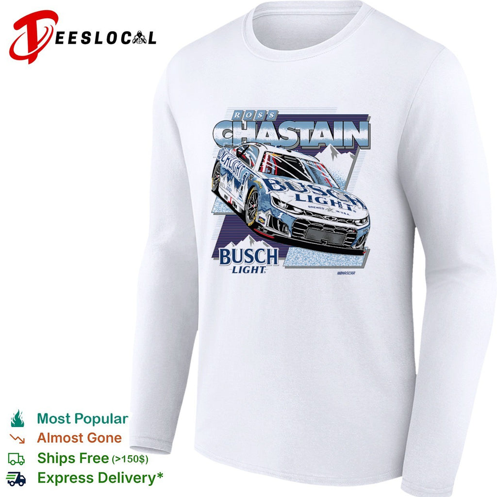 Ross Chastain Trackhouse Racing NASCAR Busch Light Chevrolet Camaro Race Car shirt