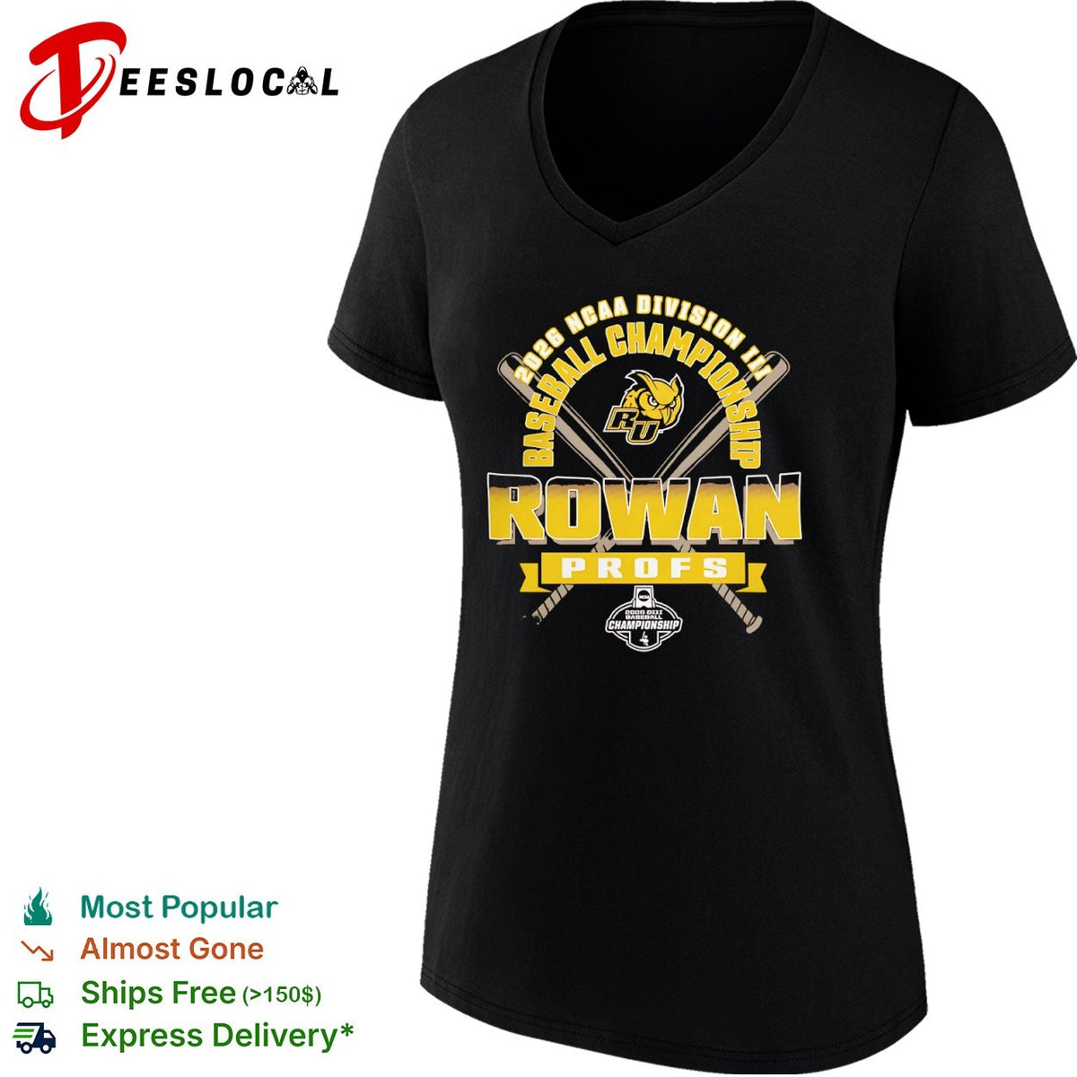 Rowan Profs 2026 NCAA Division III Baseball Championship shirt