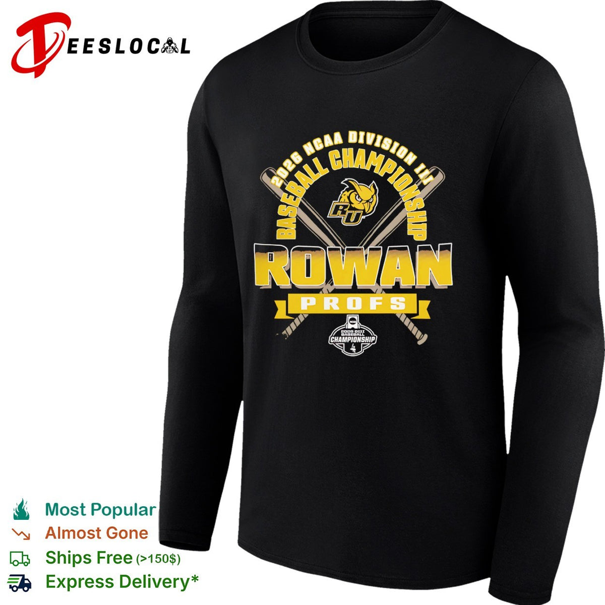 Rowan Profs 2026 NCAA Division III Baseball Championship shirt