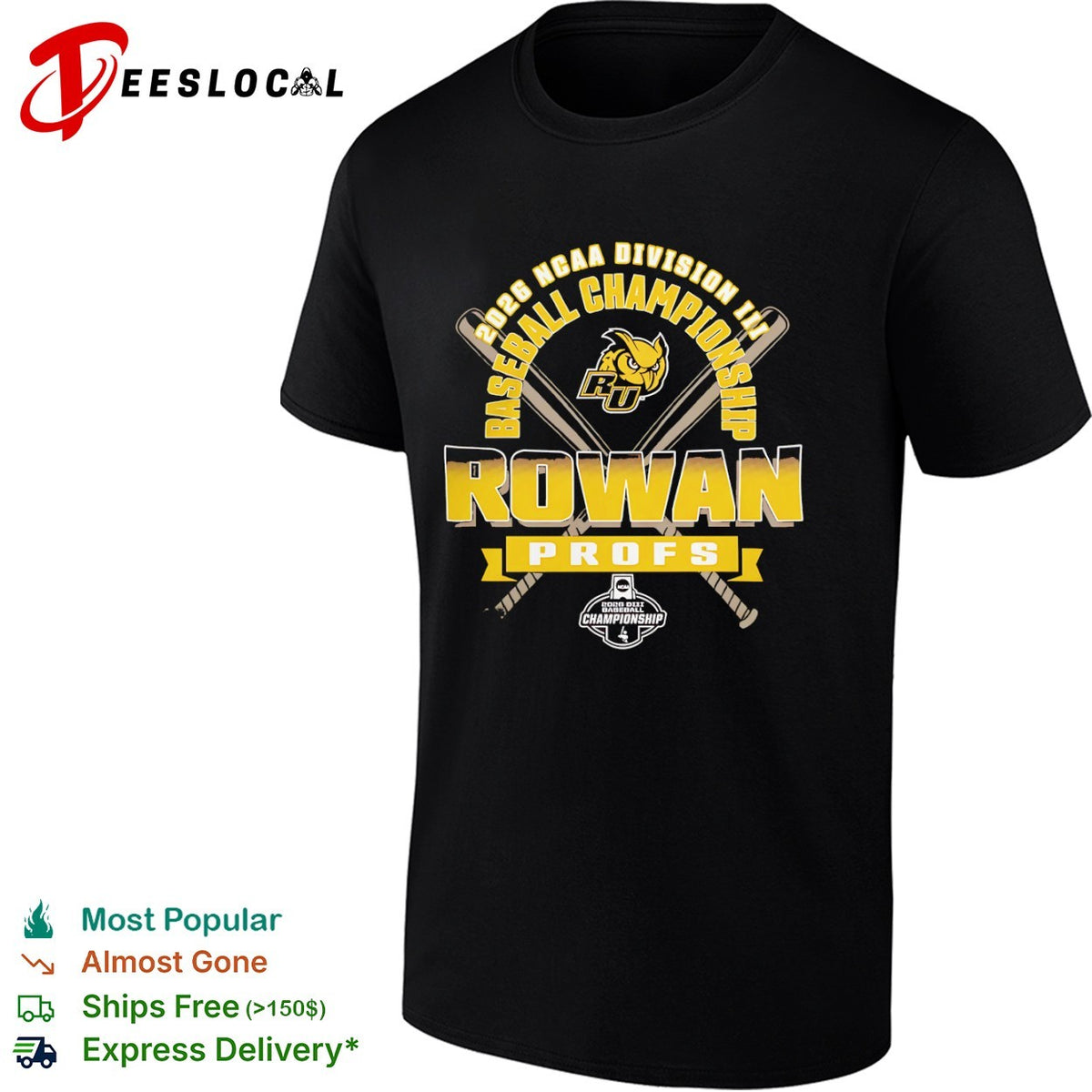 Rowan Profs 2026 NCAA Division III Baseball Championship shirt