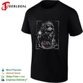 Royal Crown Cat with Cherries in a Bowl Illustration Dark Aesthetic Print shirt