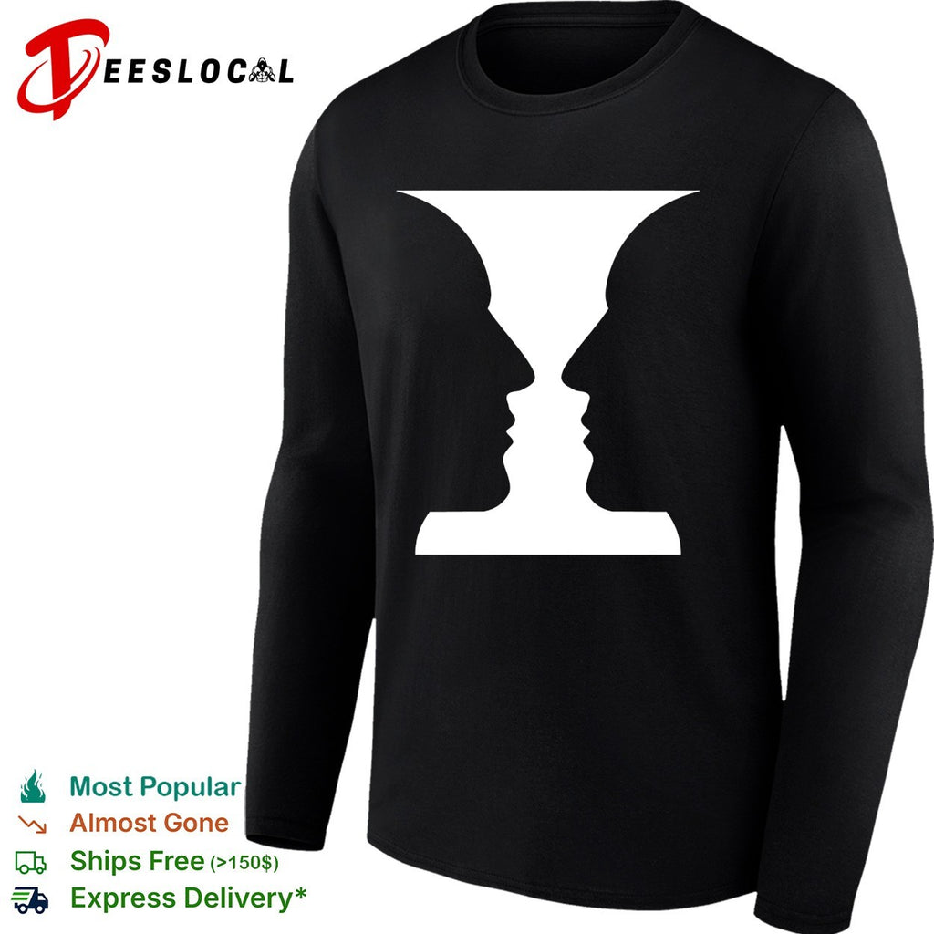 Rubin Vase Optical Illusion Cognitive Psychology Silhouette Art shirt