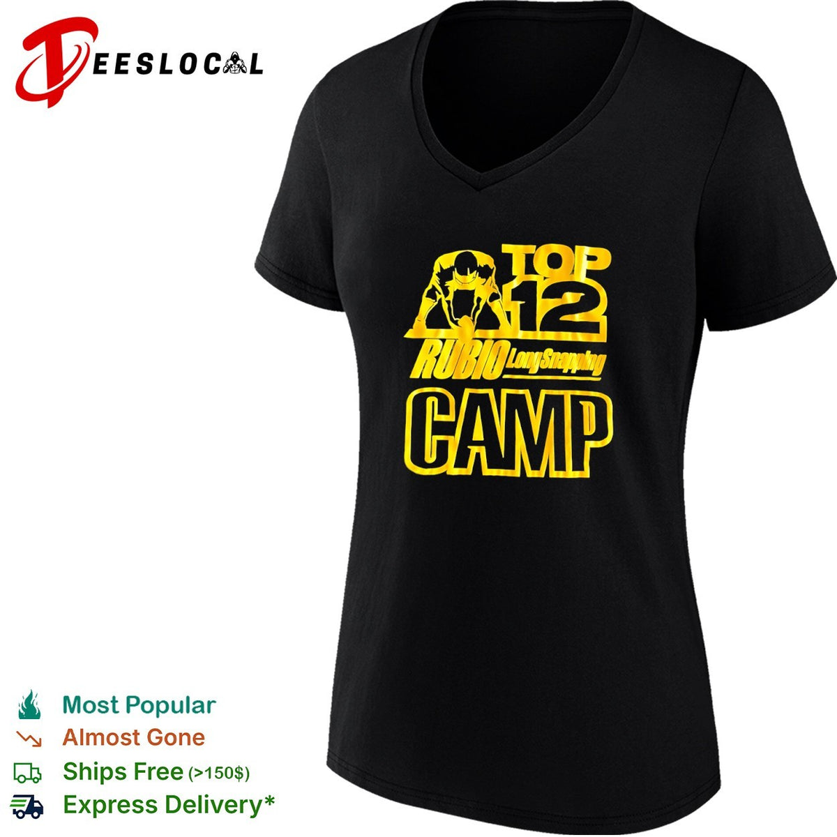 Rubio Long Snapping Top 12 Camp shirt