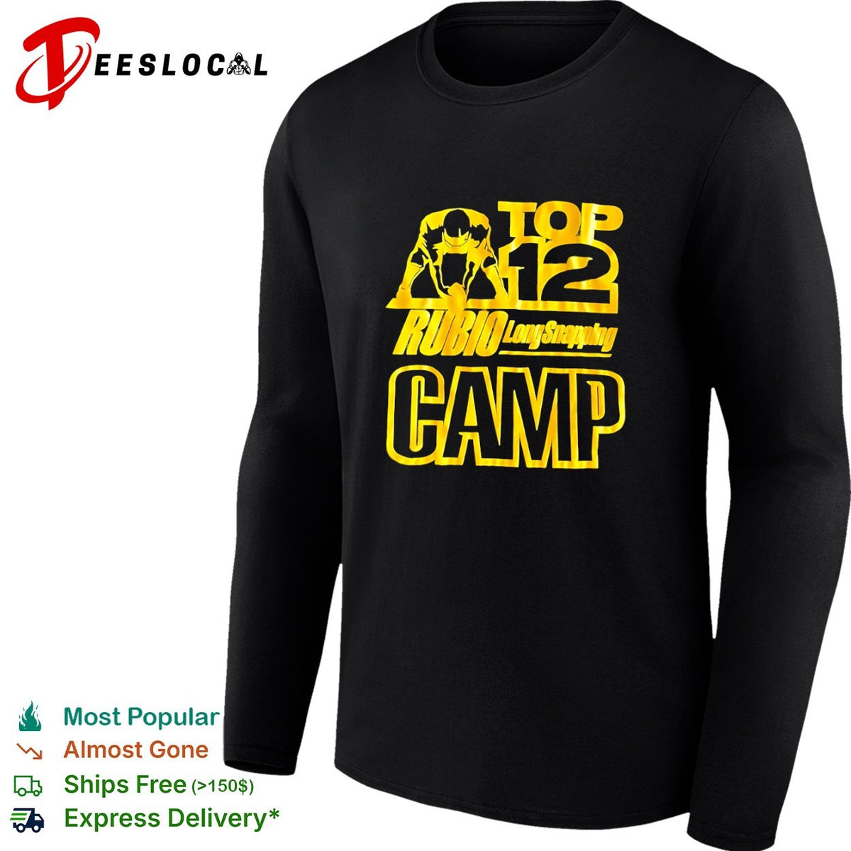 Rubio Long Snapping Top 12 Camp shirt