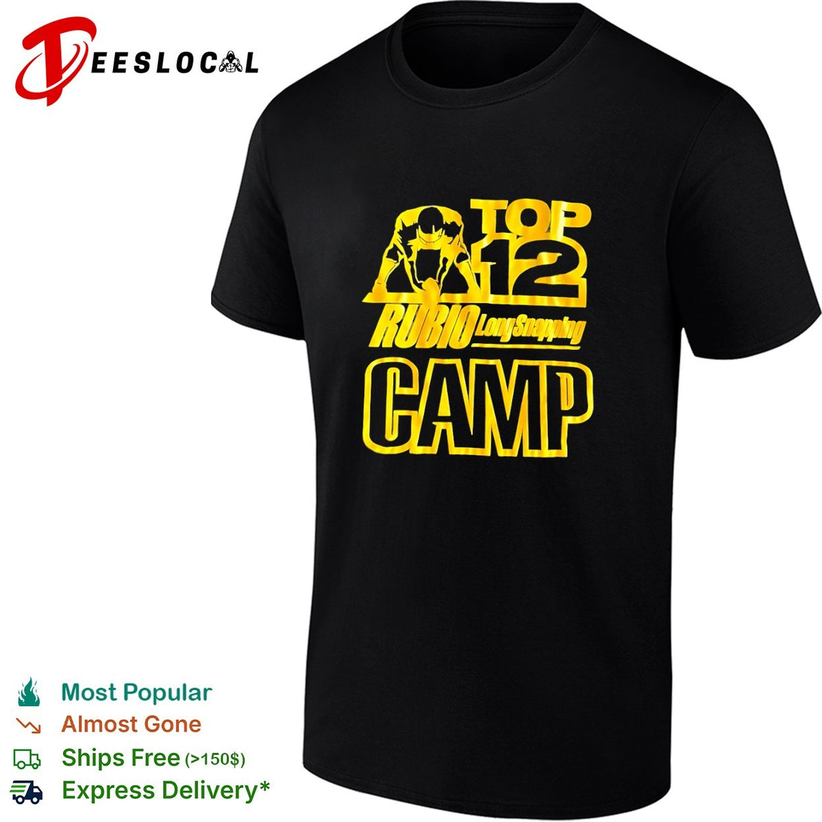 Rubio Long Snapping Top 12 Camp shirt