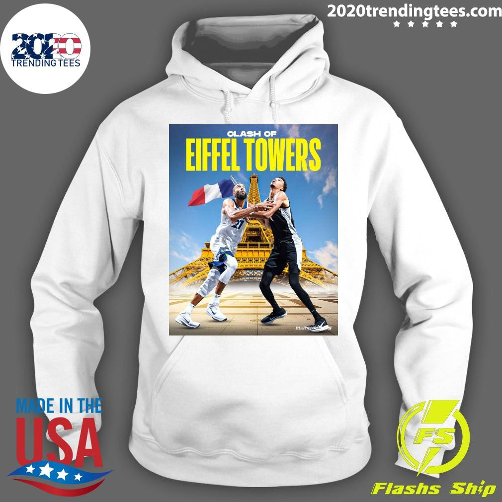 Rudy Gobert and Victor Wembanyama Clash of Eiffel Towers Shirt