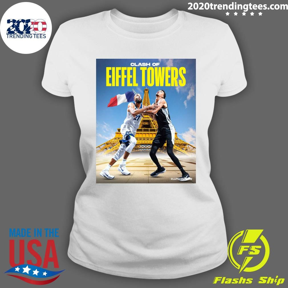 Rudy Gobert and Victor Wembanyama Clash of Eiffel Towers Shirt