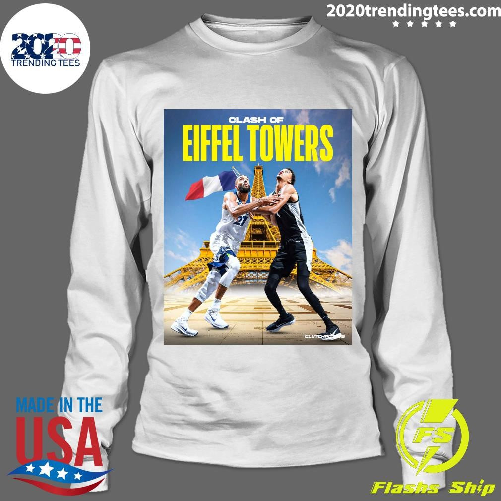 Rudy Gobert and Victor Wembanyama Clash of Eiffel Towers Shirt