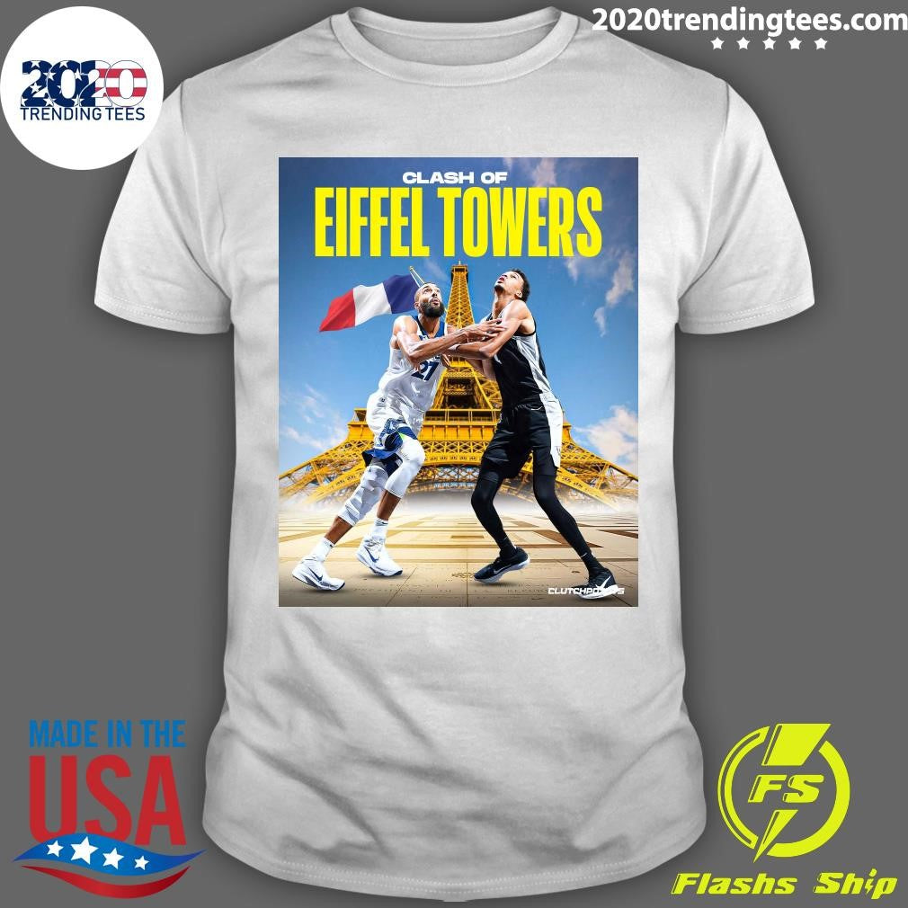 Rudy Gobert and Victor Wembanyama Clash of Eiffel Towers Shirt