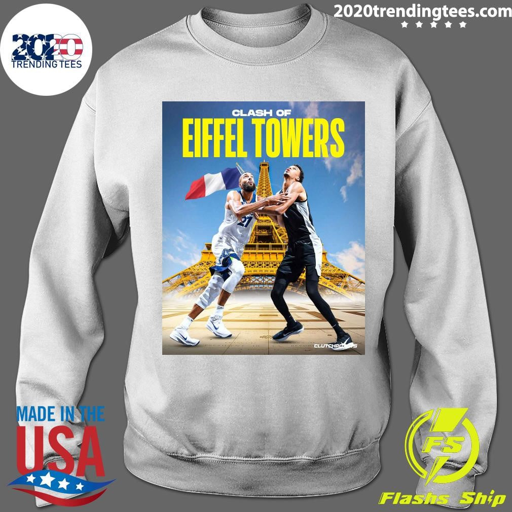 Rudy Gobert and Victor Wembanyama Clash of Eiffel Towers Shirt