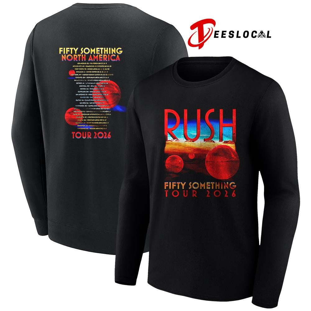 Rush Fifty Something tour Rush Spheres dates schedule shirt