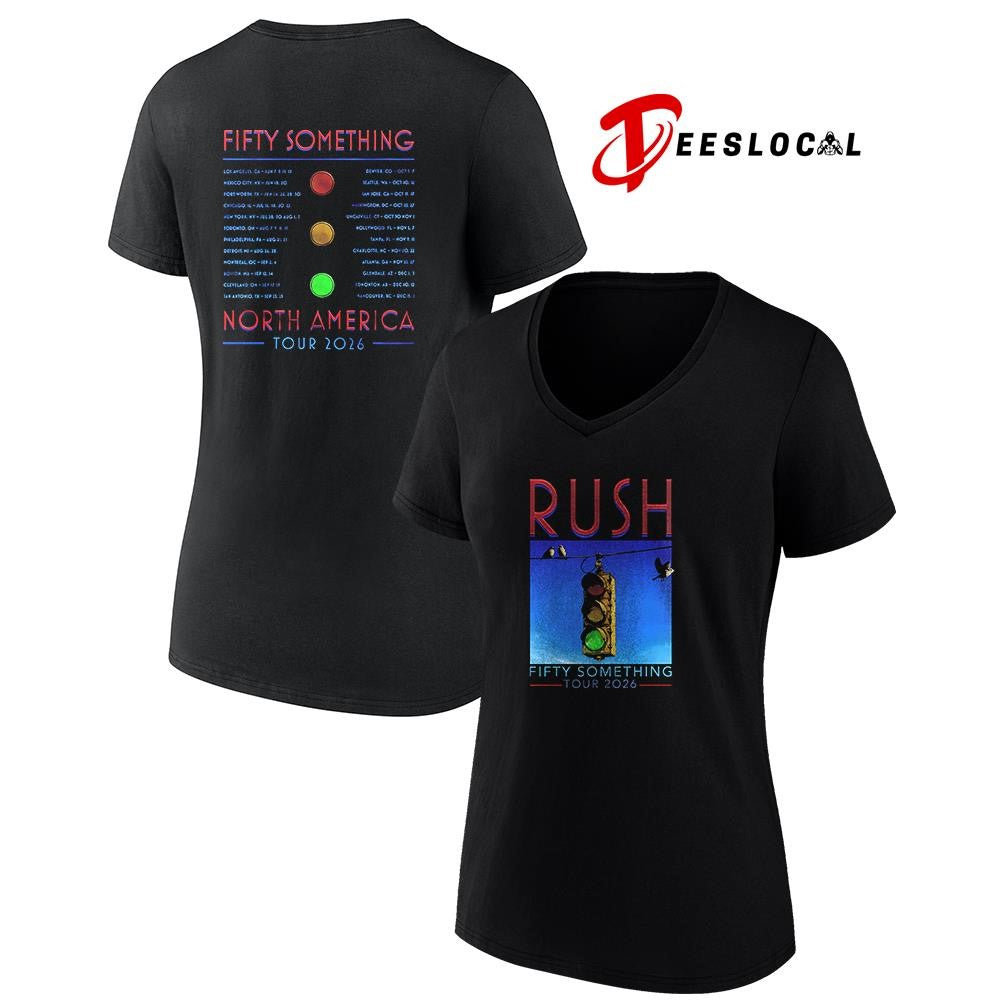 Rush Fifty Something tour Rush stoplight dates schedule shirt