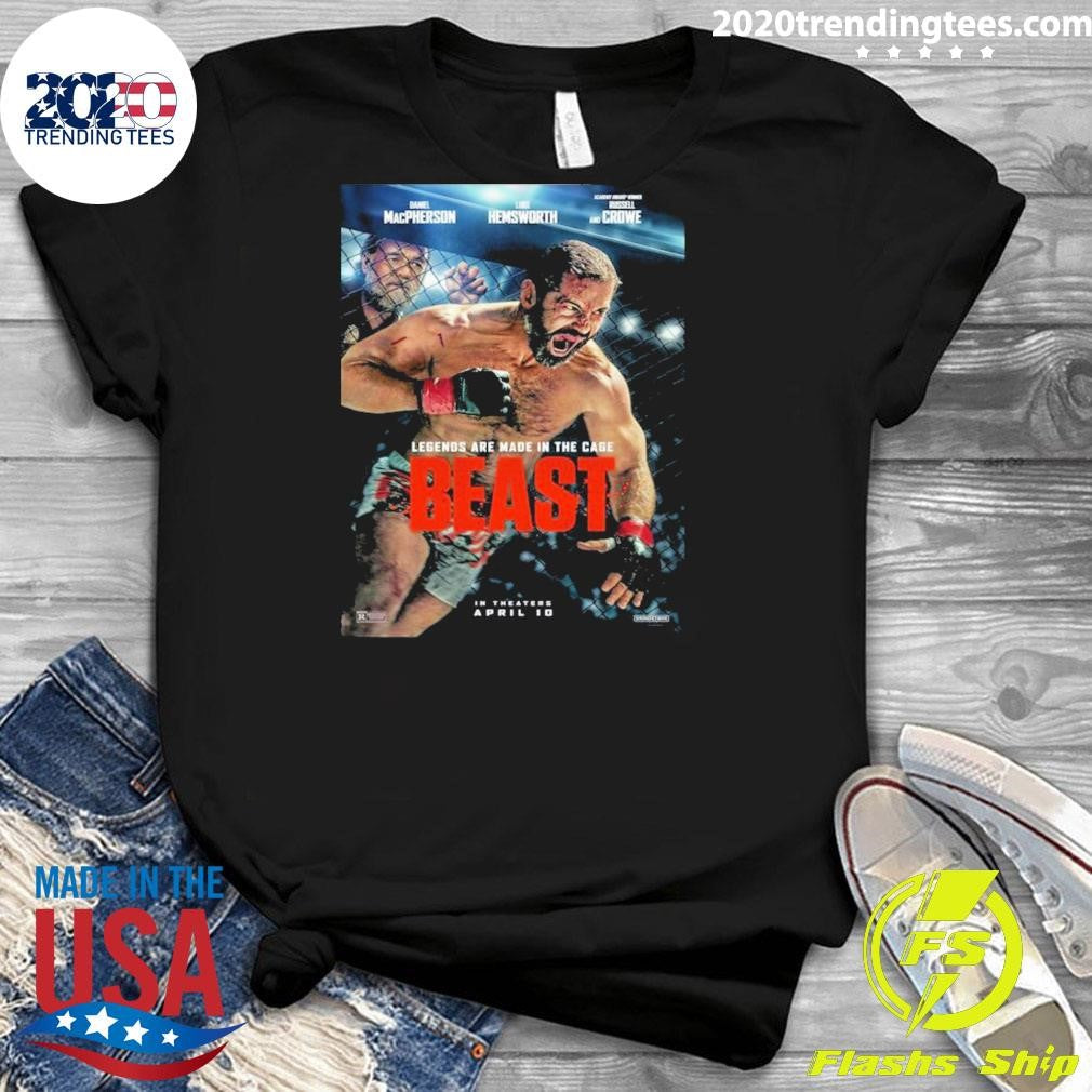 Russell Crowe Beast MMA Movie Legends Are Made In The Cage In Theaters On April 10 2026 Shirt