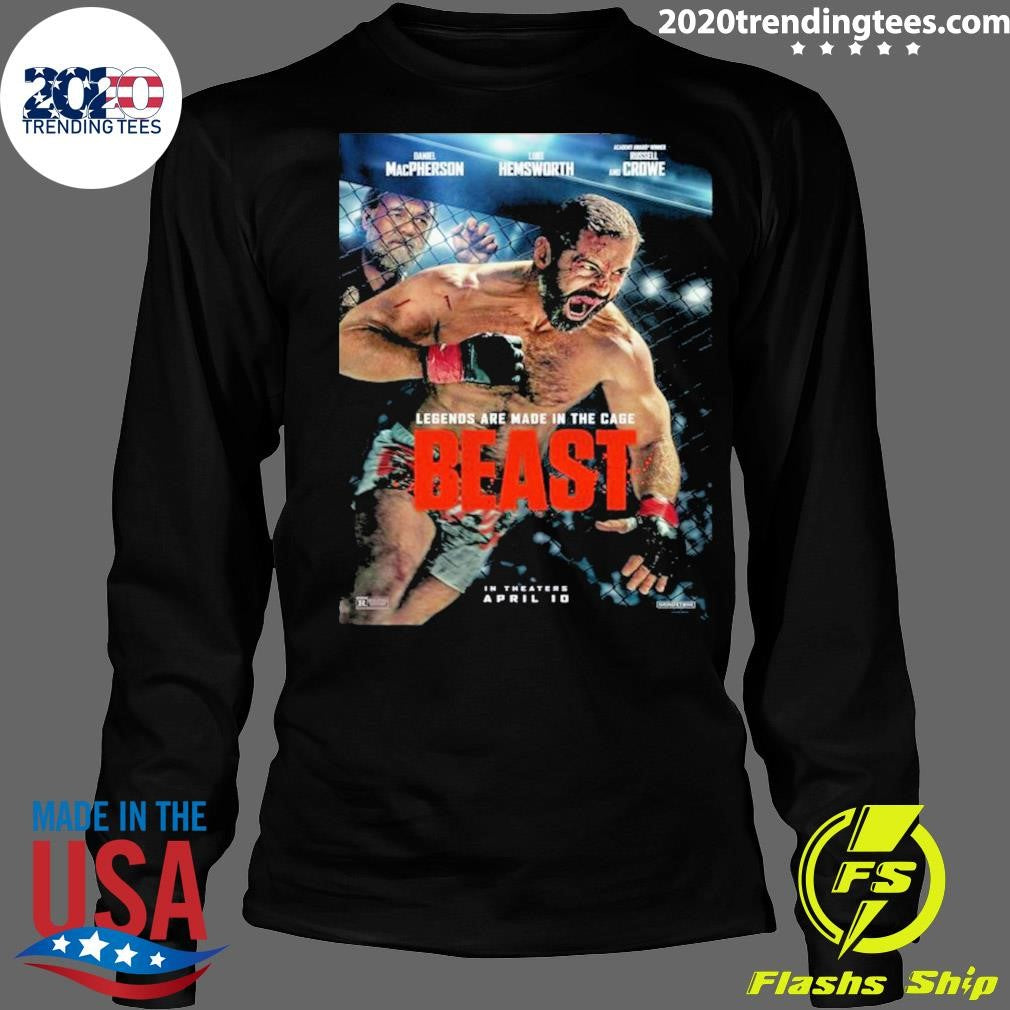 Russell Crowe Beast MMA Movie Legends Are Made In The Cage In Theaters On April 10 2026 Shirt