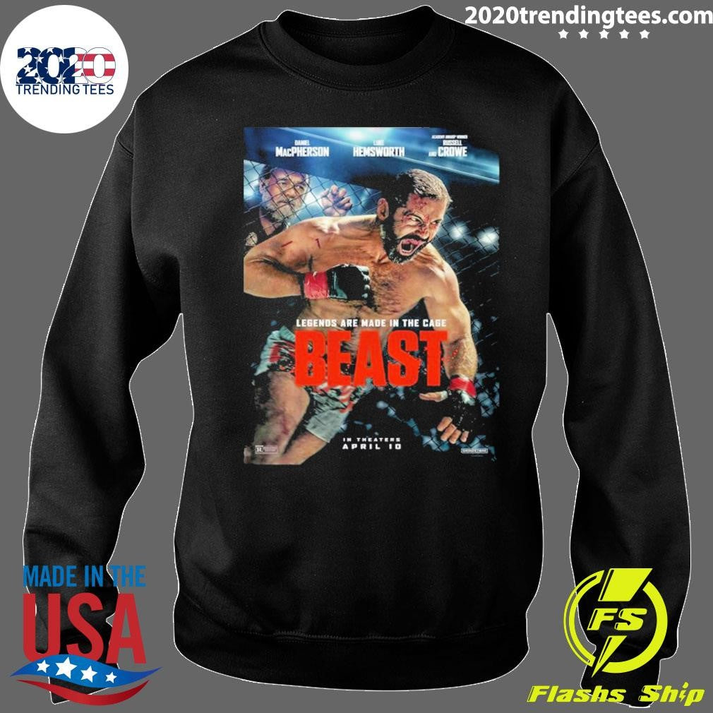 Russell Crowe Beast MMA Movie Legends Are Made In The Cage In Theaters On April 10 2026 Shirt