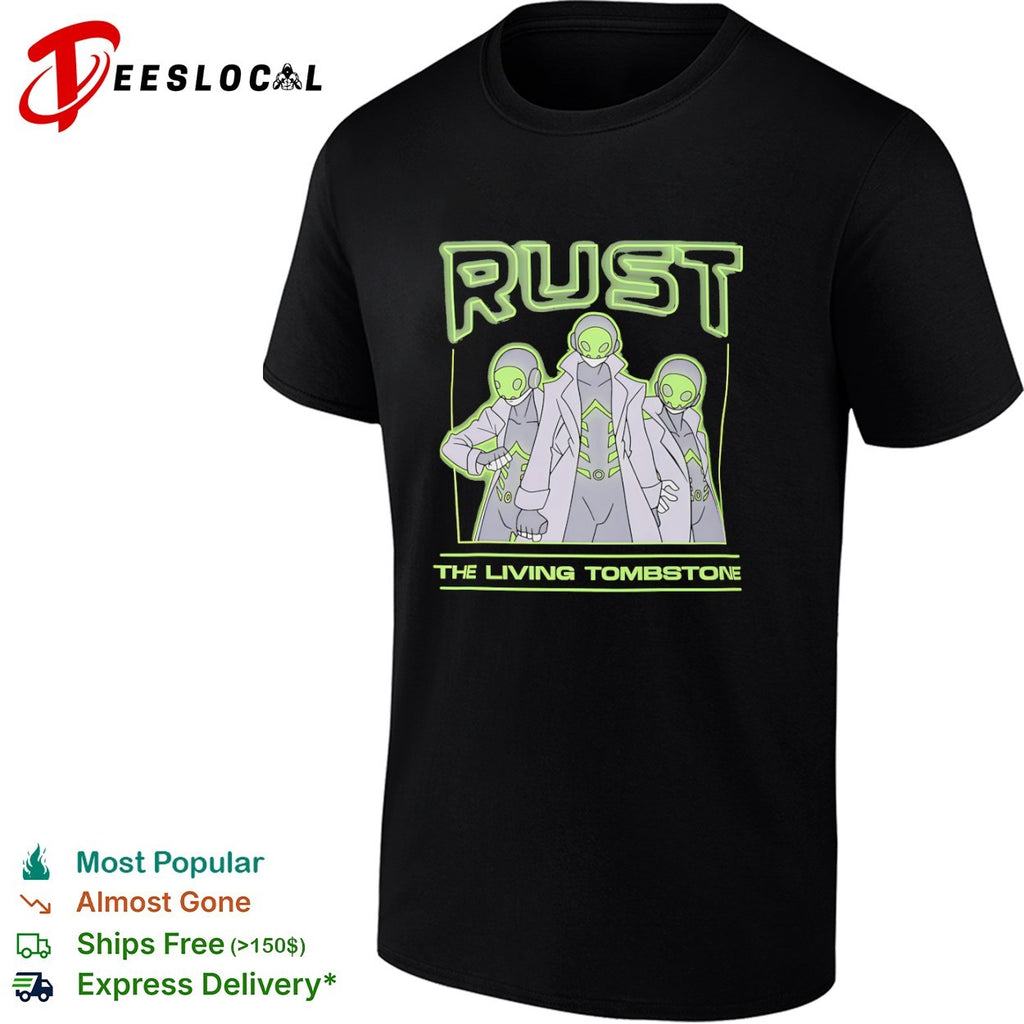 Rust The Living Tombstone Futuristic Sci Fi Characters Music Band Shirt
