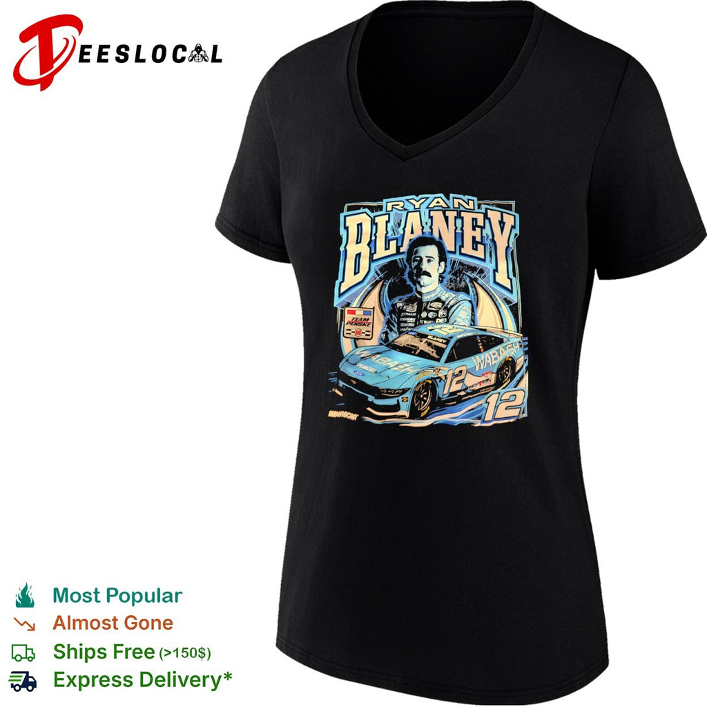 Ryan Blaney Team Penske Nascar 12 Wabash Ford Mustang shirt