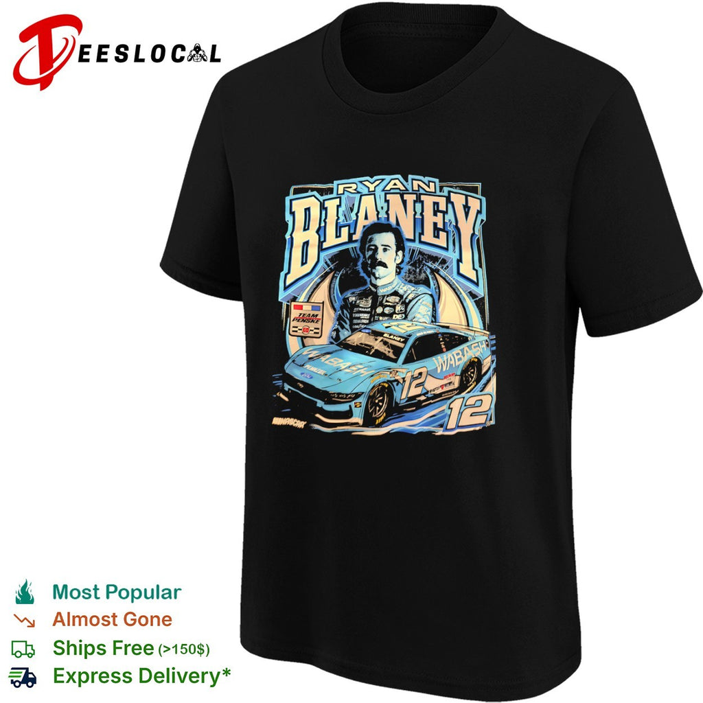 Ryan Blaney Team Penske Nascar 12 Wabash Ford Mustang shirt