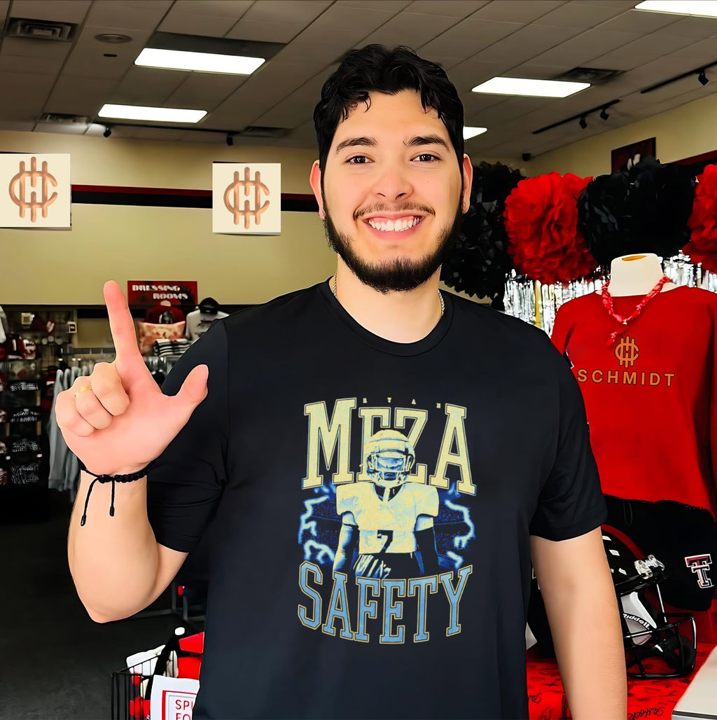 Ryan Meza Safety Football Player athlete shirt