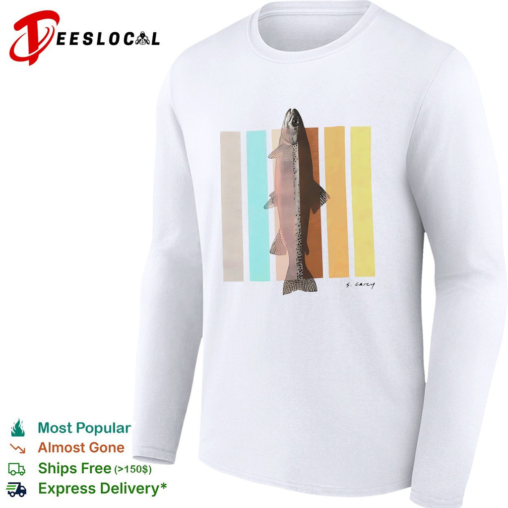 S Carey Rainbow Trout Fish Nature Outdoor Wildlife Sport Fishing Fisherman Shirt