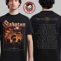 Sabaton Legendary Tour Europe 2025 Legends Of Gothenburg Sweden Pop Up Shop On December 12 2025 Two Sided T-Shirt