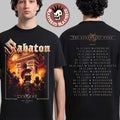 Sabaton Legendary Tour Europe 2025 Legends Of Paris France Pop Up Shop On November 28 2025 Two Sided T-Shirt