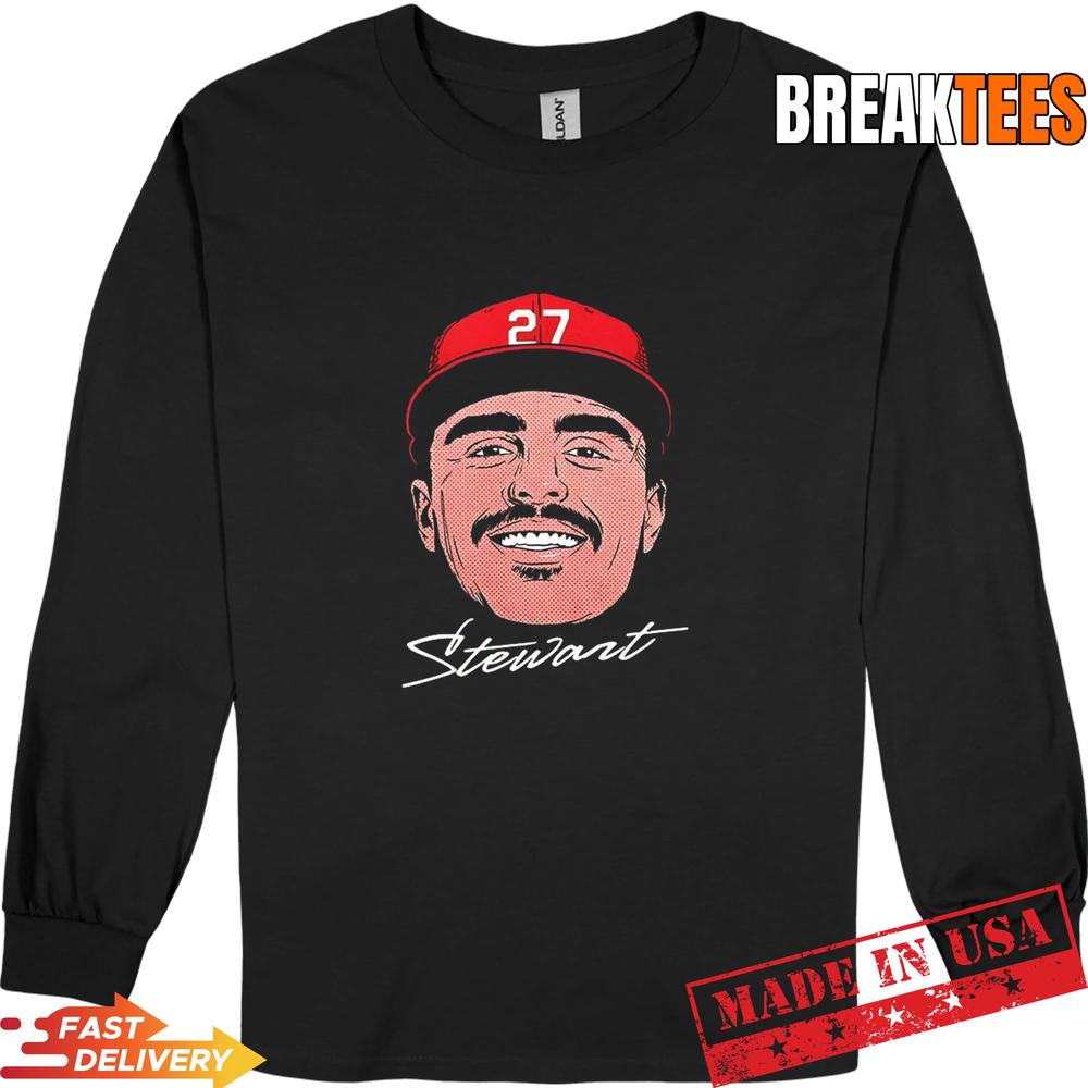 Sal Stewart beard Cincinnati Reds Baseball Big Head Signature T-Shirt