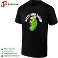Salty and saved pickle with cross and halo shirt