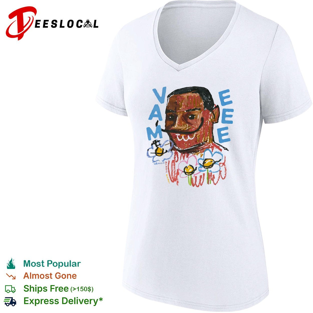 Salvador Dali vameee All Rights Reserved Flower Shirt