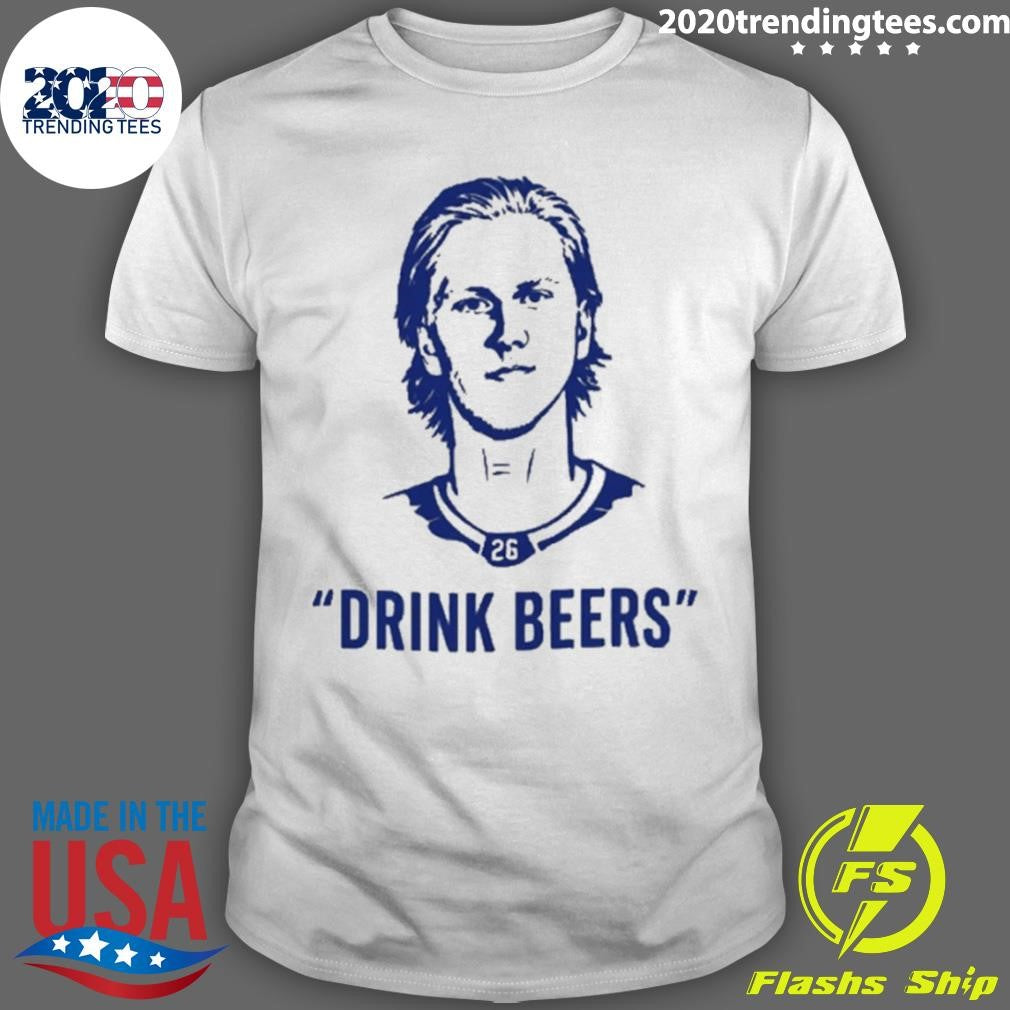 Sam Carrick Wearing Rasmus Dahlin Drink Beers Shirt