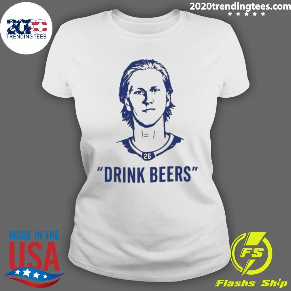 Sam Carrick With Rasmus Dahlin Drink Beer Shirt