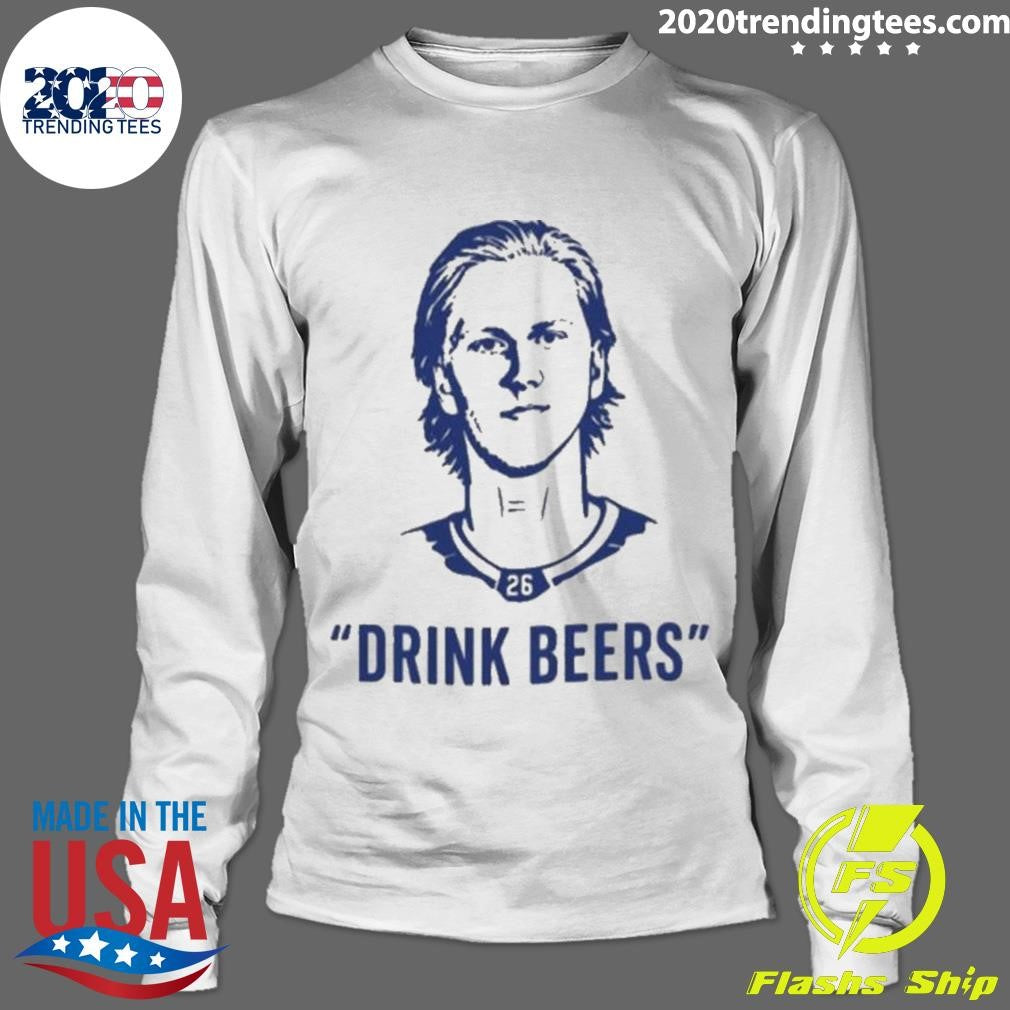 Sam Carrick With Rasmus Dahlin Drink Beer Shirt