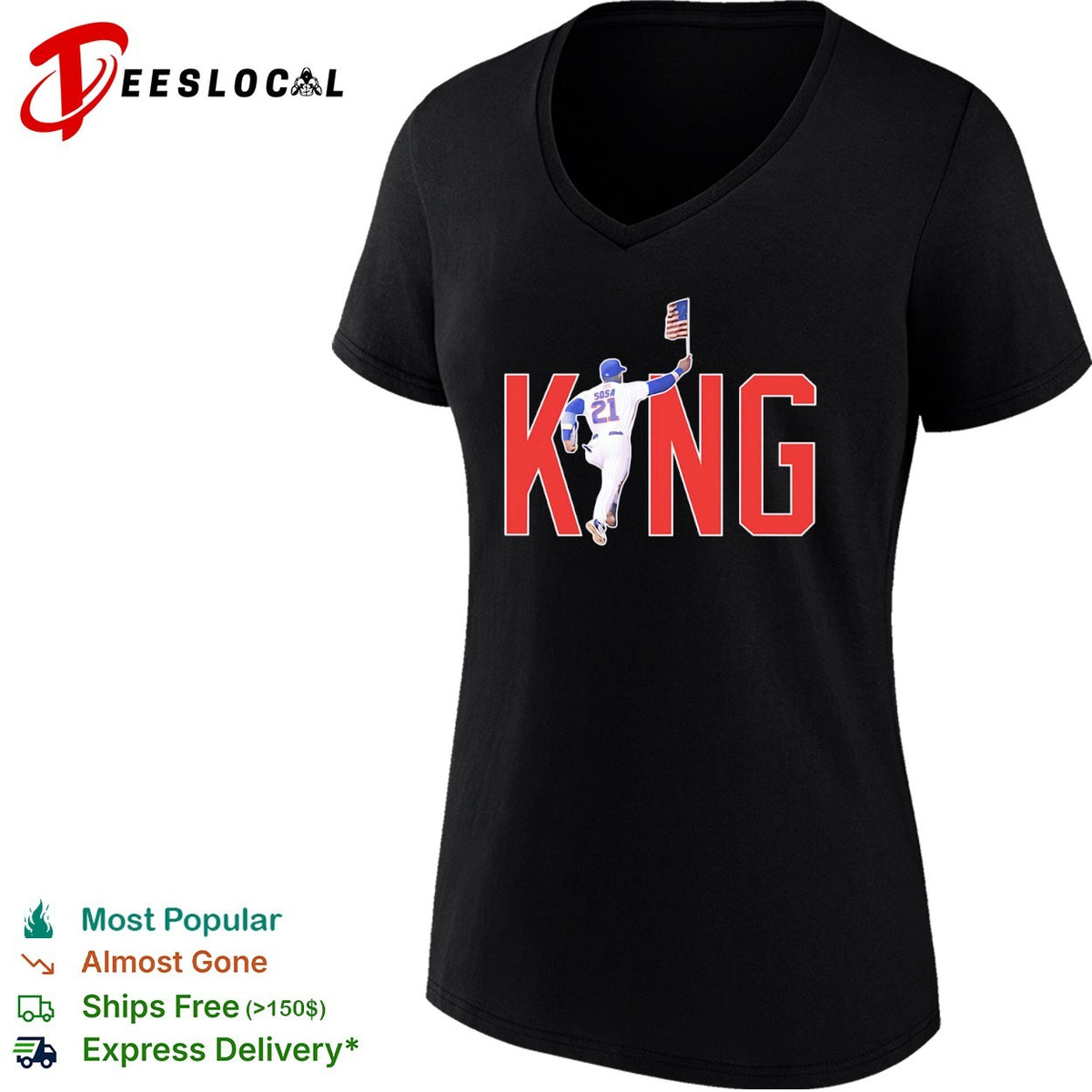 Sammy Sosa Chicago Cubs MLB King American flag shirt