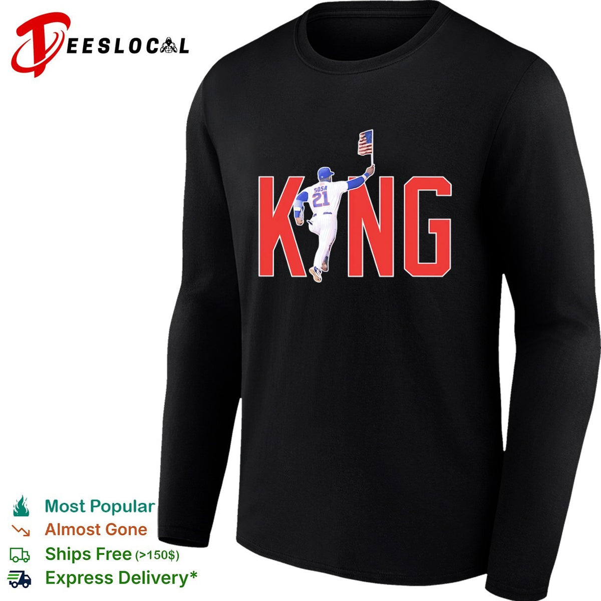 Sammy Sosa Chicago Cubs MLB King American flag shirt