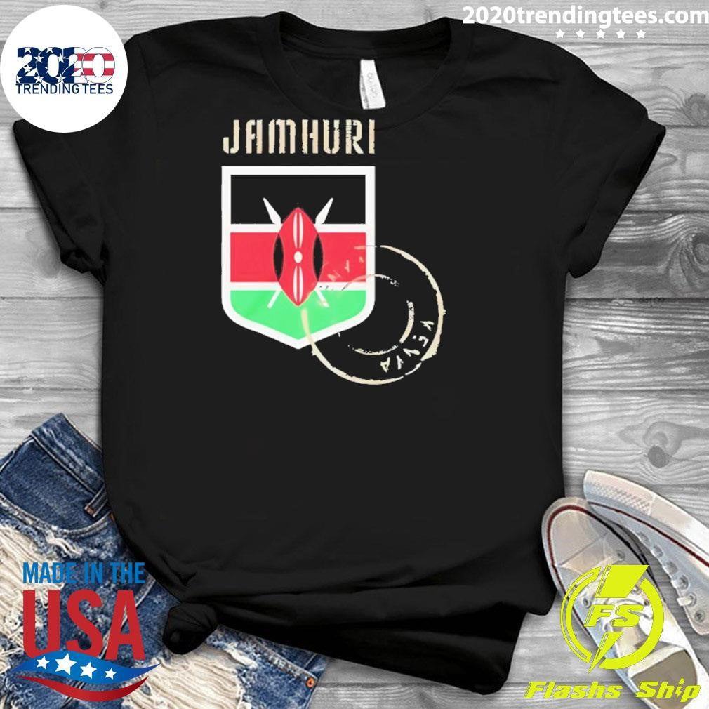 Samuel L. Jackson Wearing Jamhuri Kenya Flag Shirt