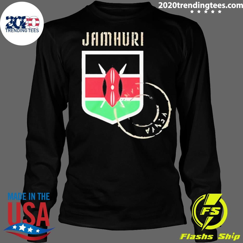 Samuel L. Jackson Wearing Jamhuri Kenya Flag Shirt