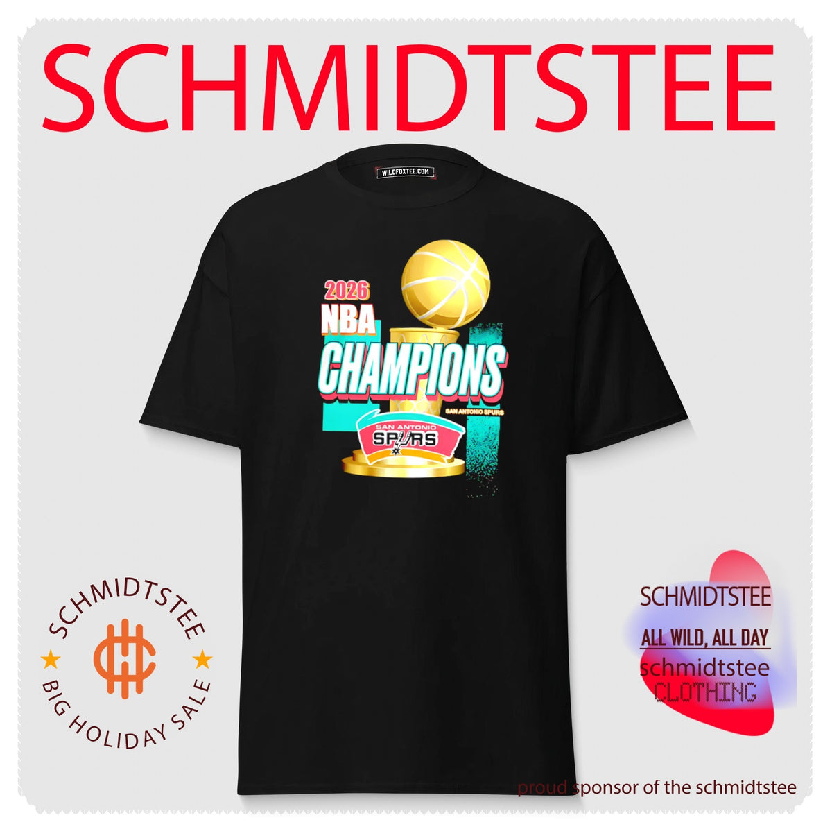 San Antonio Spurs 2026 NBA Champions trophy shirt
